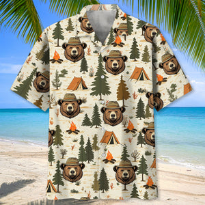 Cool Bear Camping Hawaiian Shirt