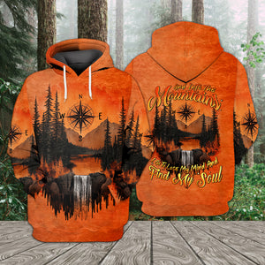 Into The Mountains I Go Orange All Over Print Shirt