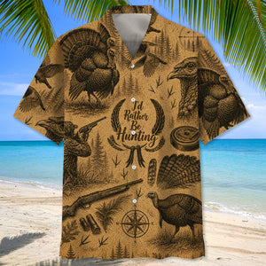 Vintage Wild Turkey Hunting Hawaiian Shirt