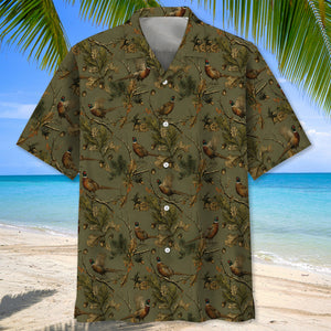 Wild Pheasant Field Heritage Hawaiian Shirt