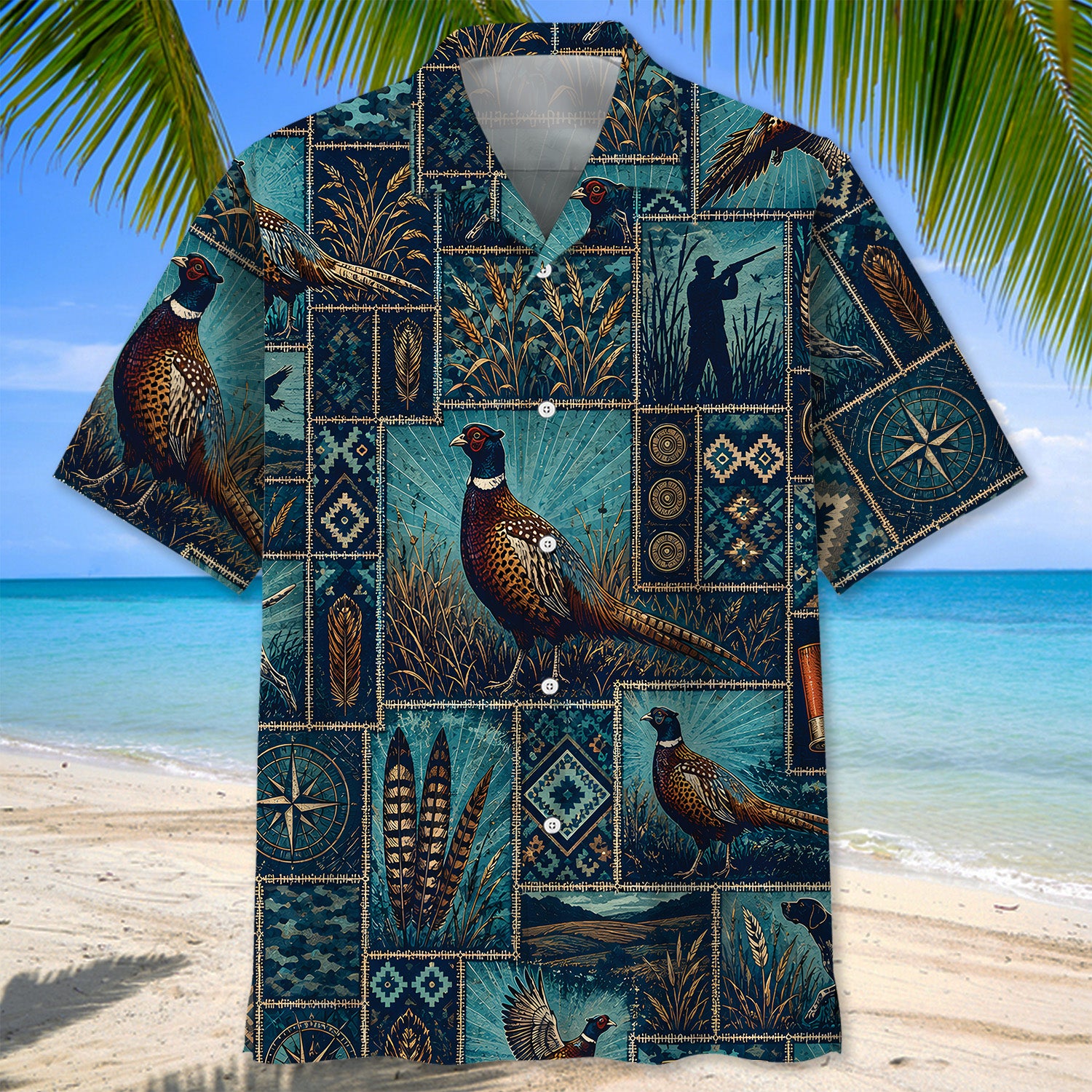 Pheasant Hunting Vintage Pattern Hawaiian Shirt