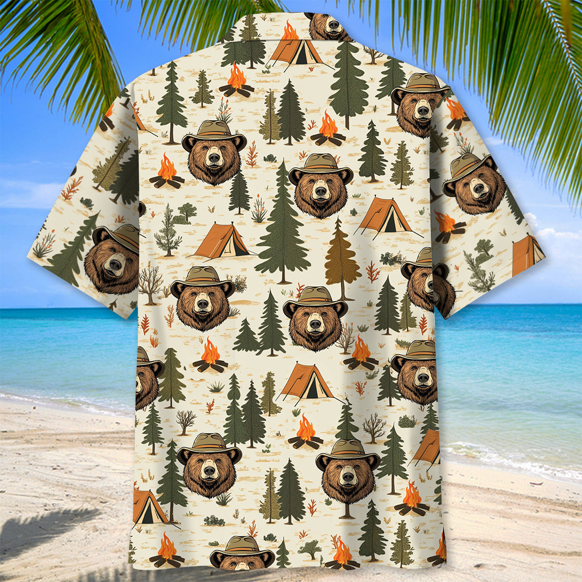 Cool Bear Camping Hawaiian Shirt
