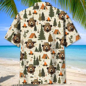 Cool Bear Camping Hawaiian Shirt
