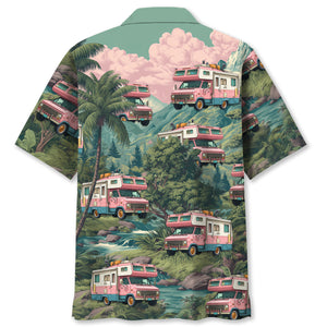 Pastel Camper Van Hawaiian Shirt
