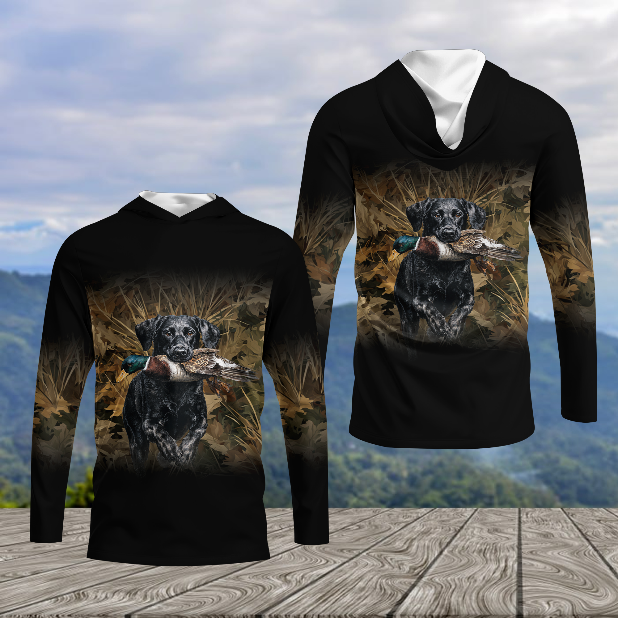 Duck Hunting With Dog All Over Print Shirt