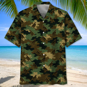 Quail Camouflage Millitary Hawaiian Shirt