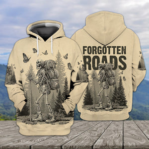 Skeleton Wanderer Vintage Hiking All Over Print Shirt