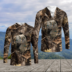 Duck Hunting Camouflage Fabric All Over Print Shirtt