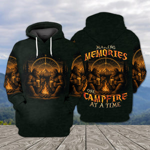 Bigfoot Making Memories One Campfire At A Time All Over Print Shirt