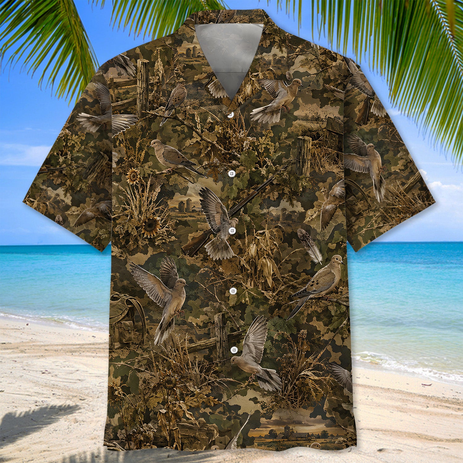 Dove Hunting Camo Hawaiian Shirt