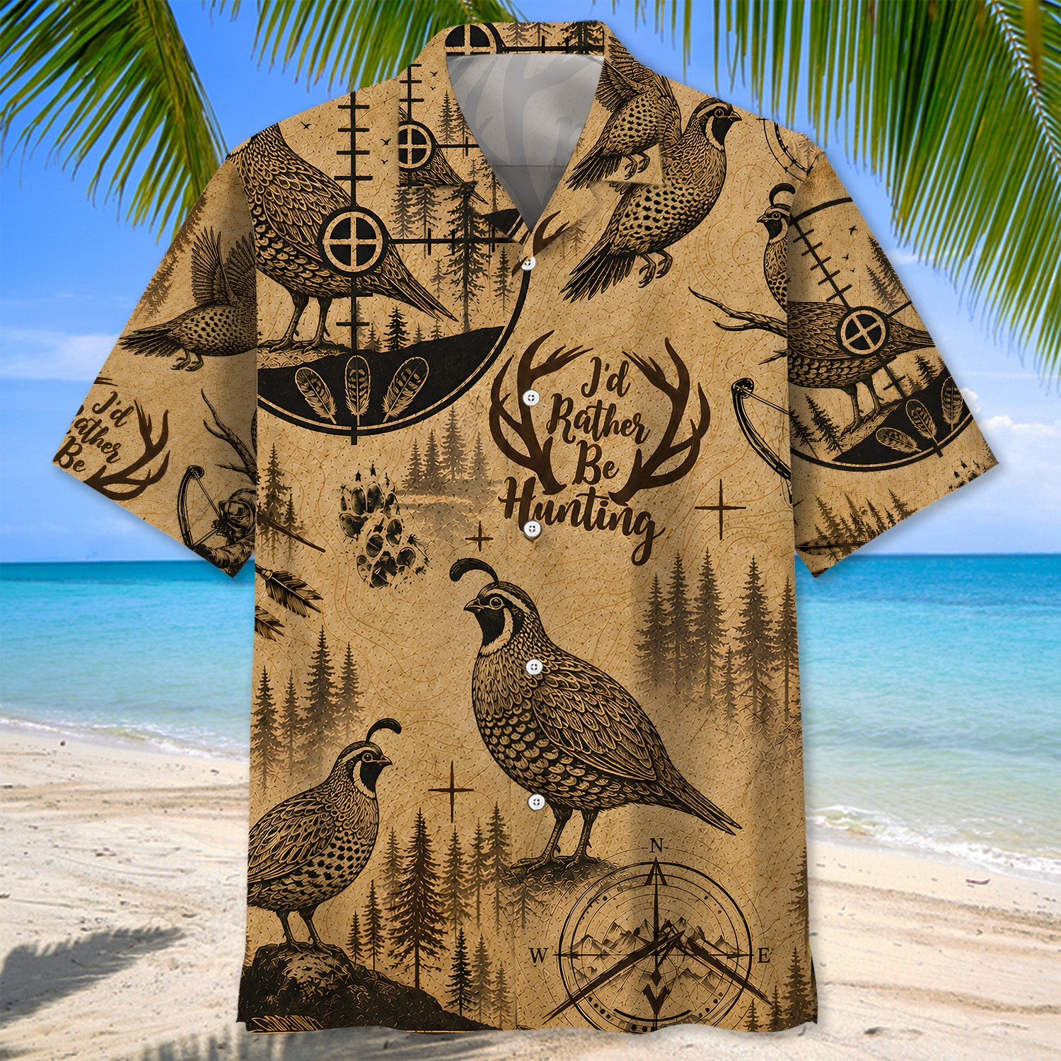 Quail I'd Rather Be Hunting Hawaiian Shirt