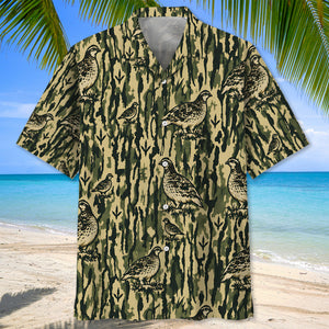 Ptarmigan Stripe Camouflage Hawaiian Shirt
