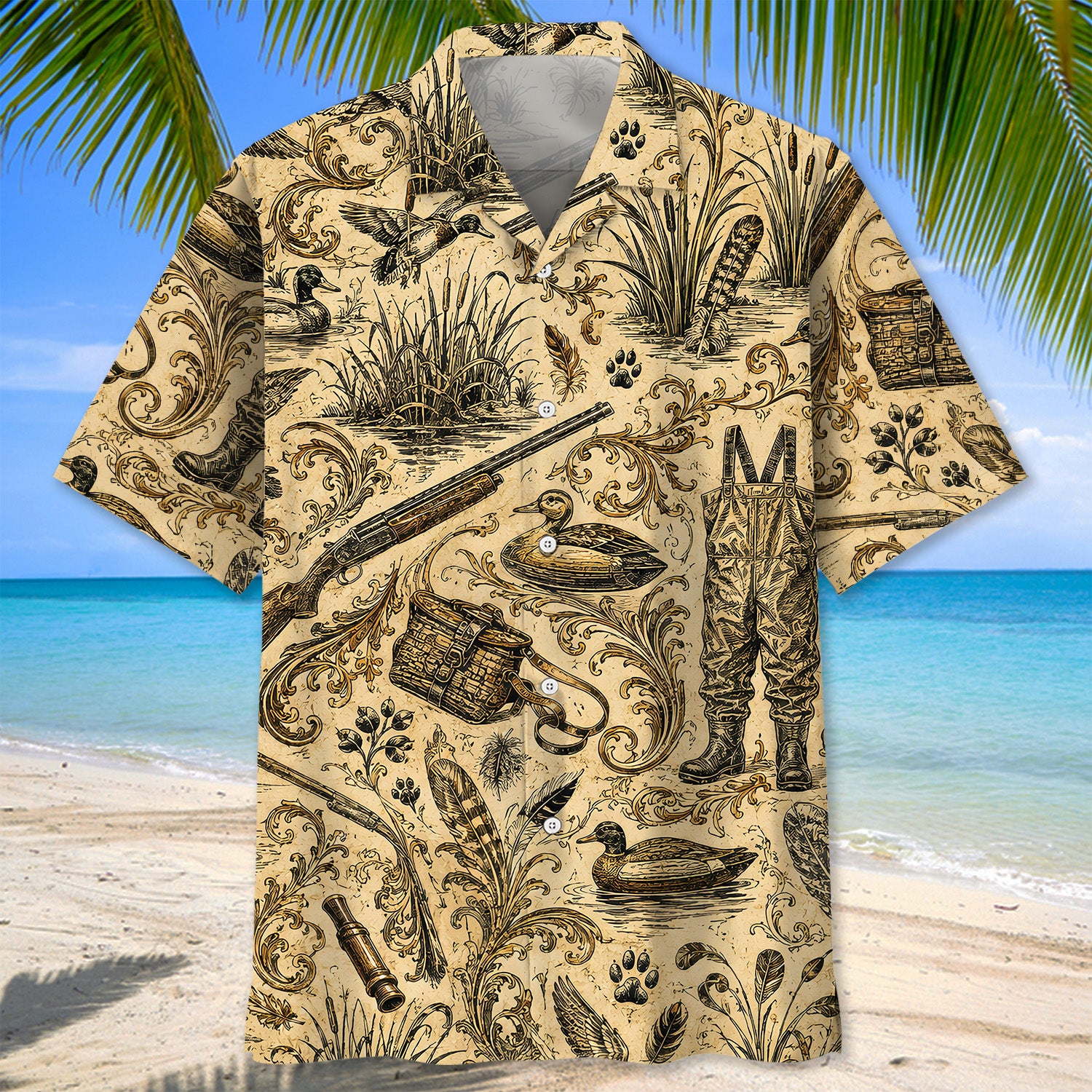 Duck Hunting Vintage Hawaiian Shirt