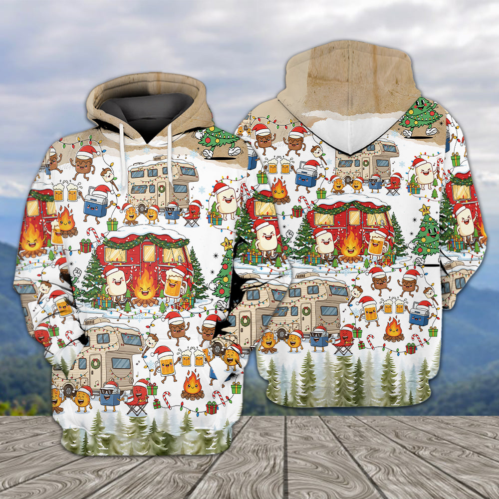 Campsite Christmas Party All Over Print Shirt