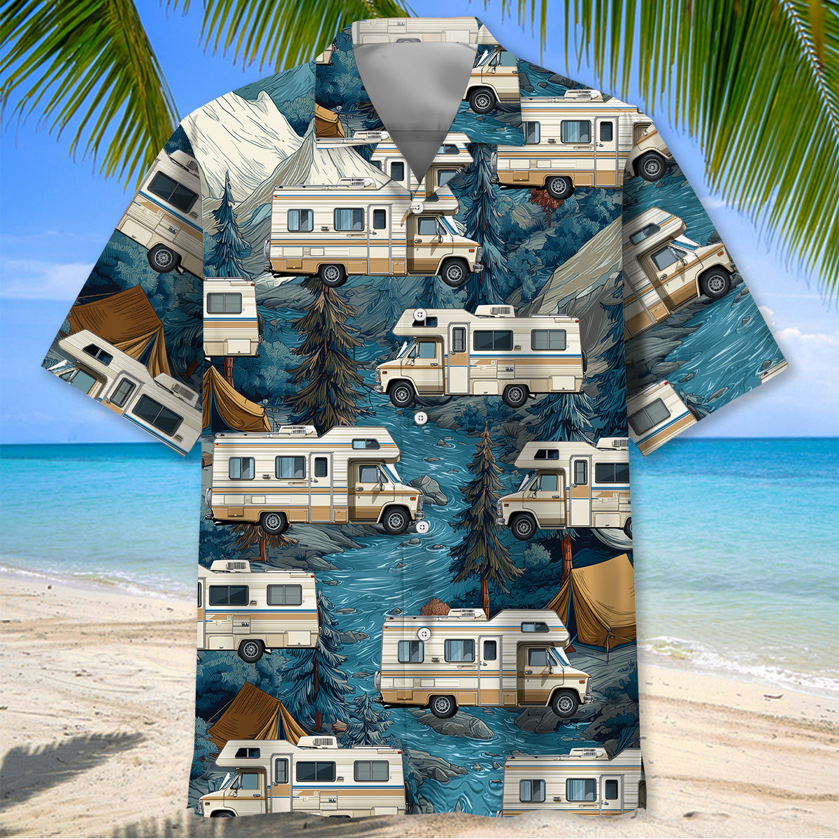 Vintage Class B Motorhome Hawaiian Shirt