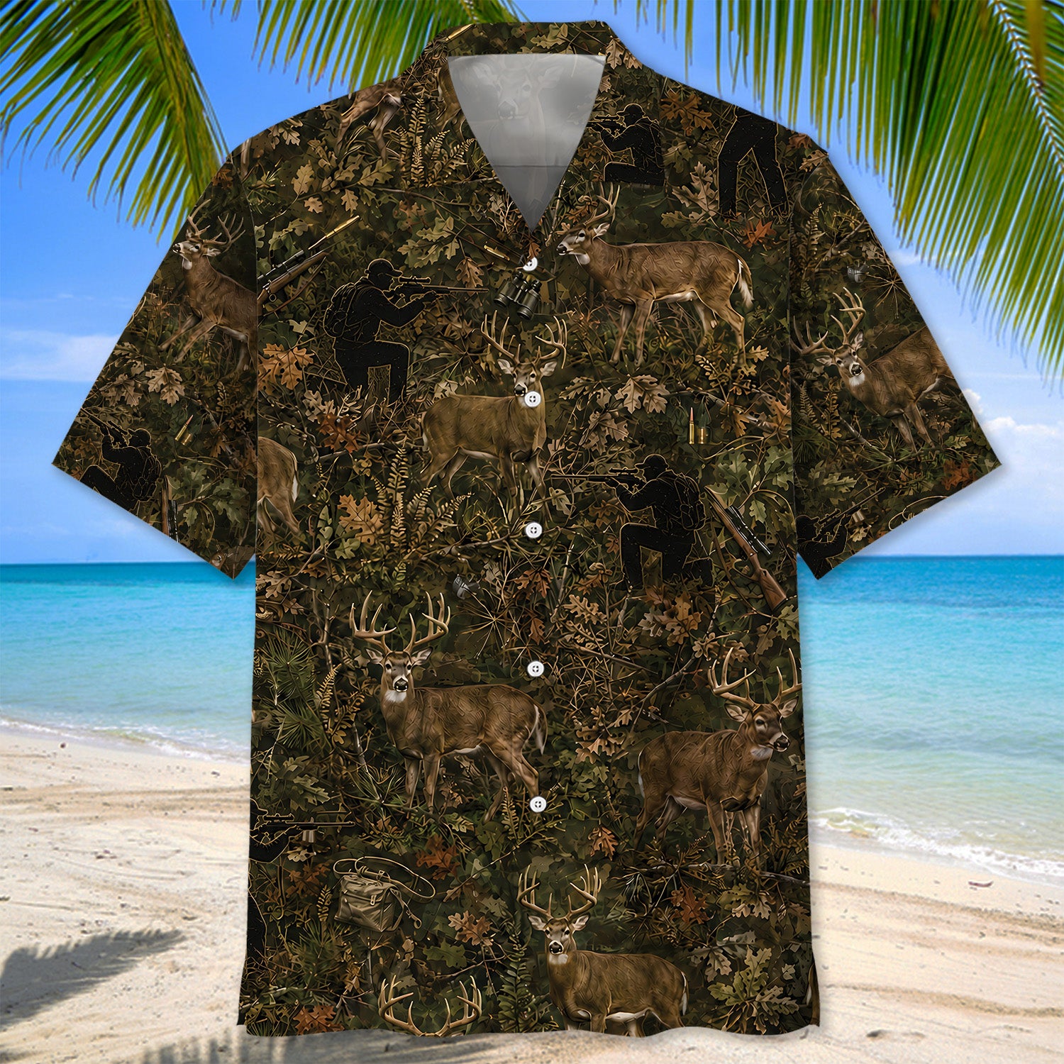 Hunt Deer Camo Hawaiian Shirt