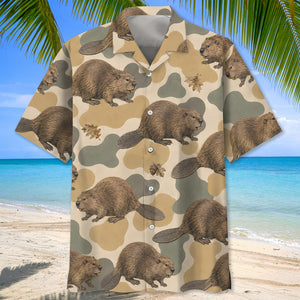 Beaver Camouflage Hawaiian Shirt