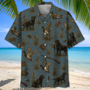 Vintage Slate Duck Hunt Hawaiian Shirt