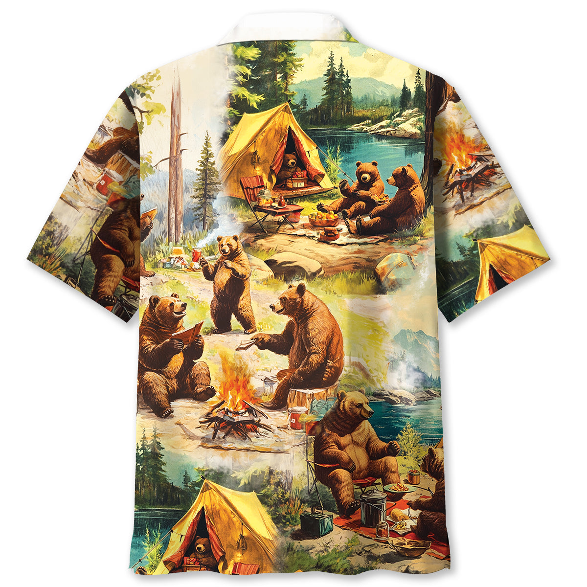 Wildlife Animal Camping Hawaiian Shirt