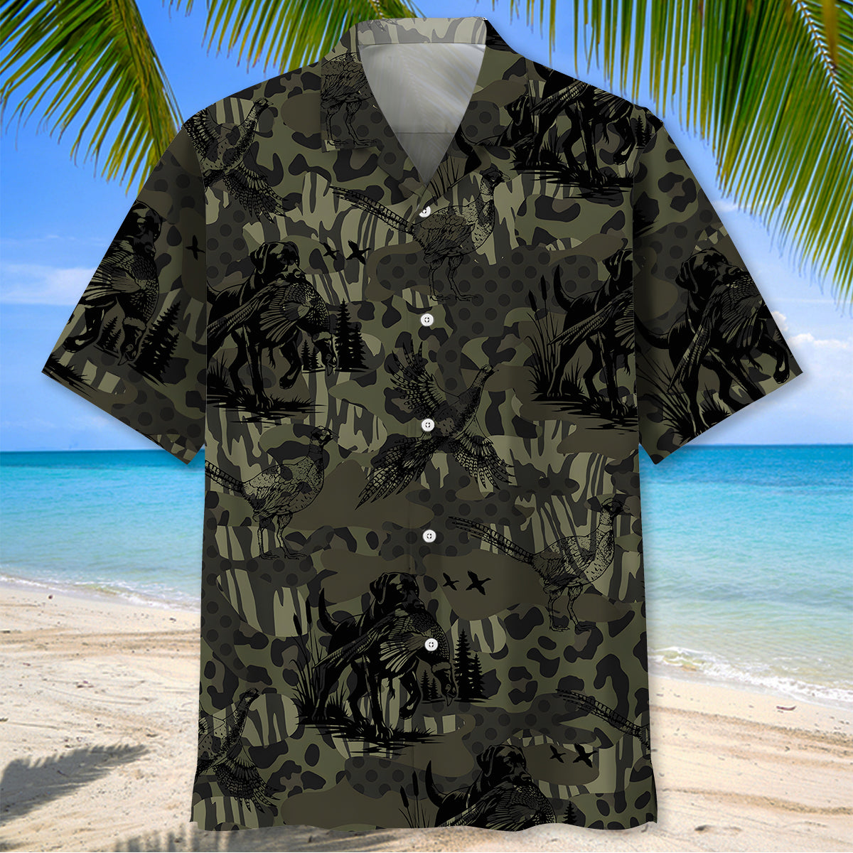 Camouflage Pheasant Hunting Hawaiian Shirt