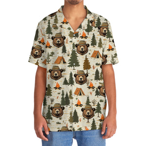 Cool Bear Camping Hawaiian Shirt
