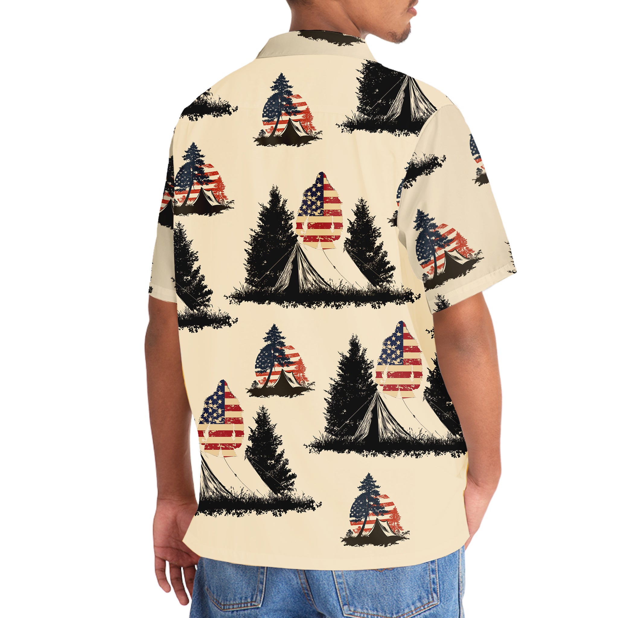 Bigfoot Camping USA Vintage Hawaiian Shirt
