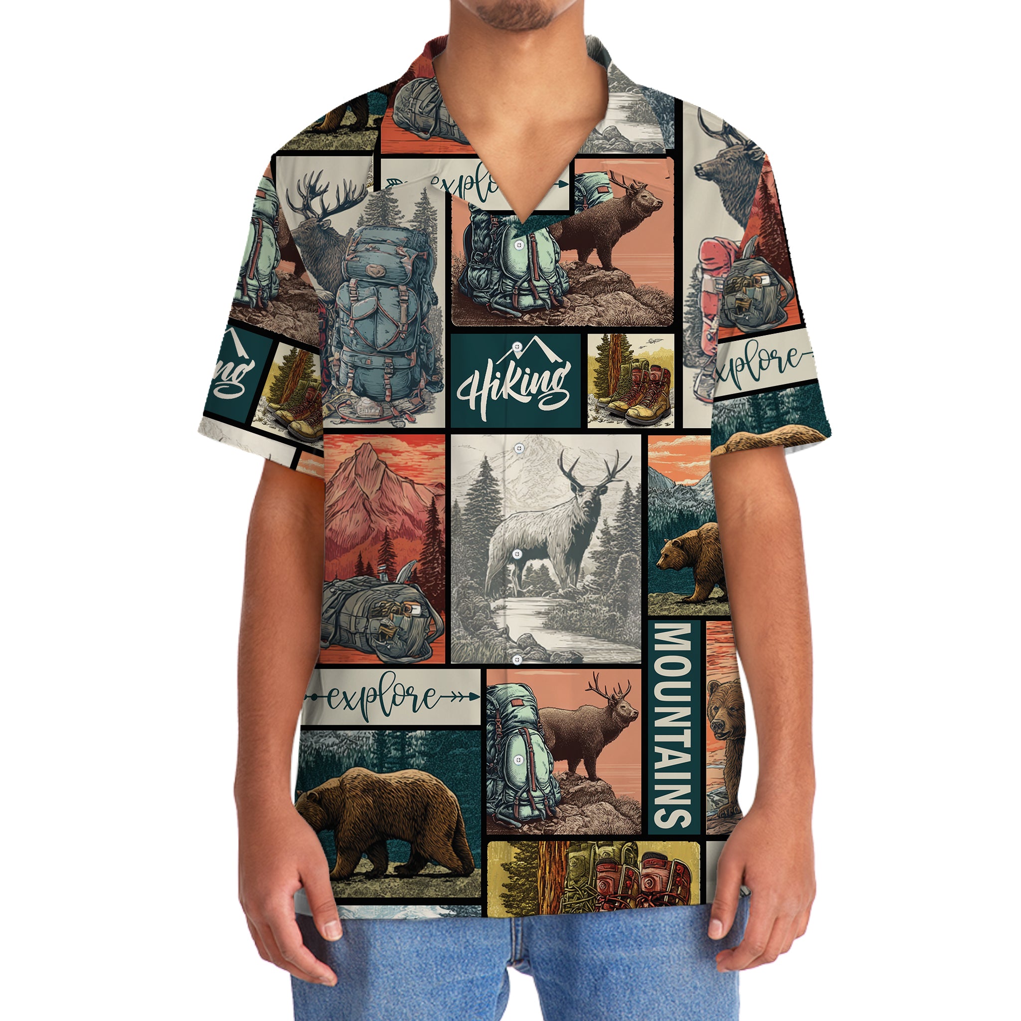 Hiking On Top Of Mountains Hawaiian Shirt