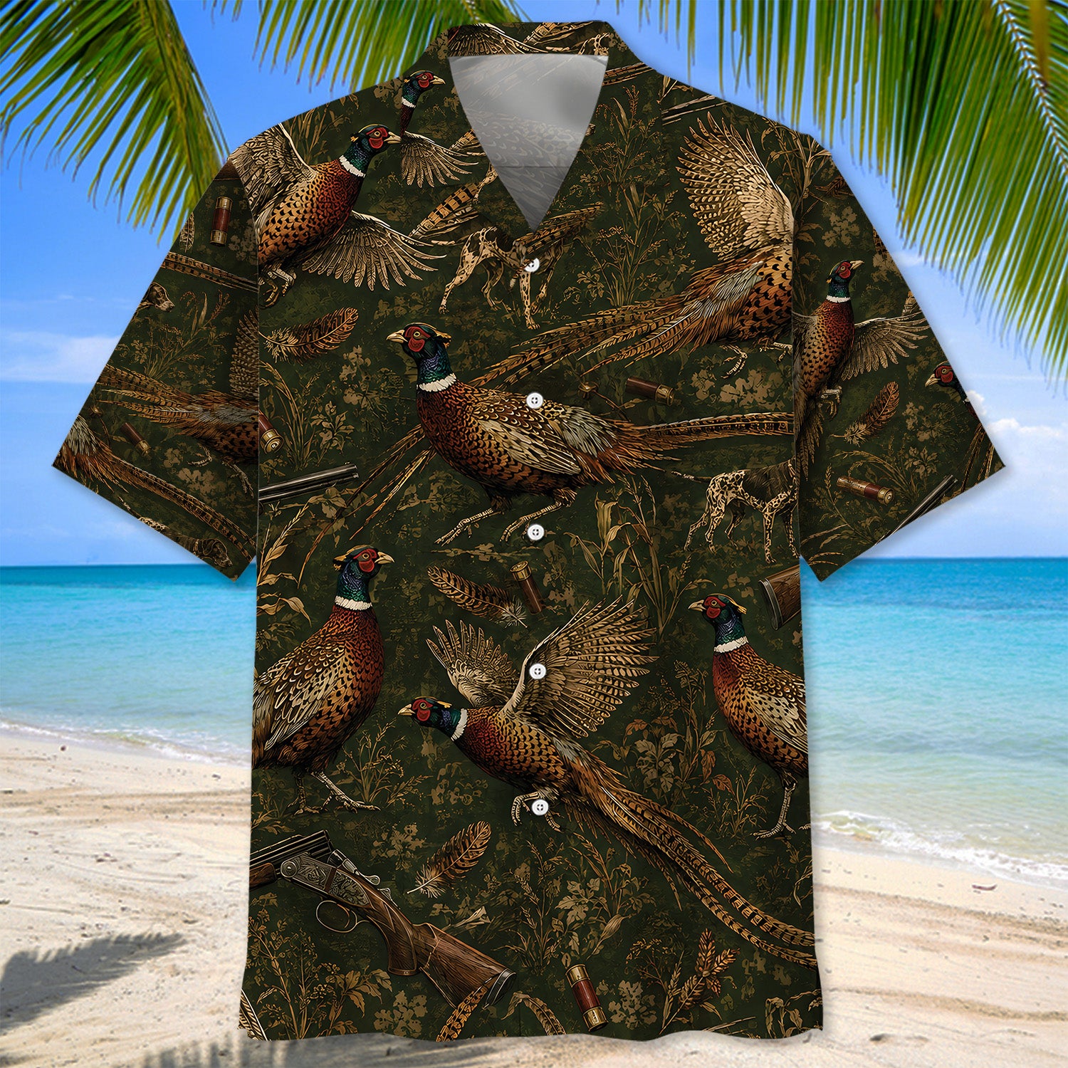 Vintage Pheasant Hunting Hawaiian Shirt