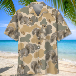 Squirrel Camouflage Hawaiian Shirt
