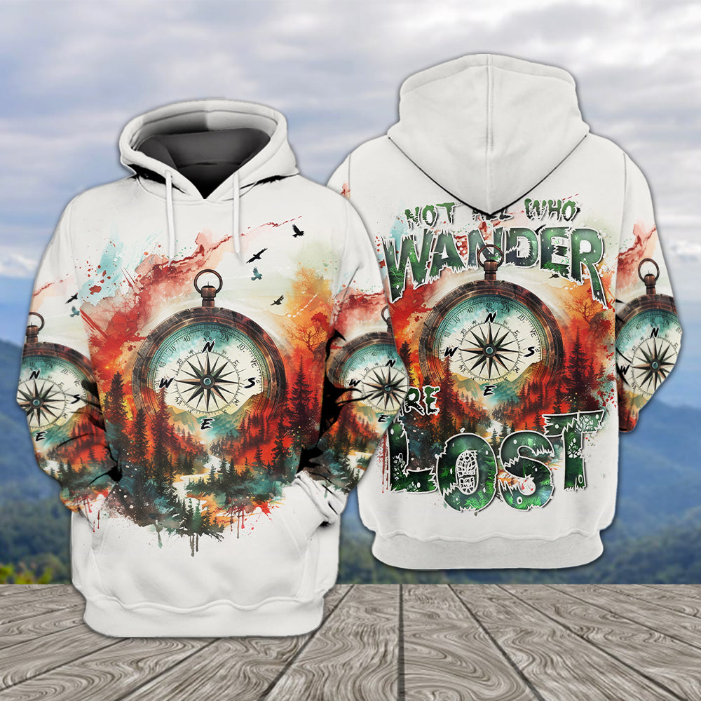Compass Colorful Not All Who Wander Are Lost All Over Print