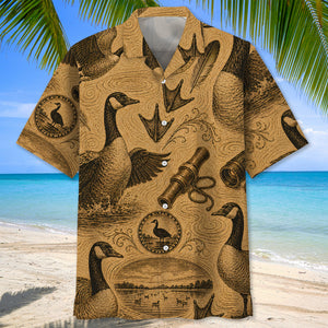 Goose Hunting Vintage Artwork Hawaiian Shirt