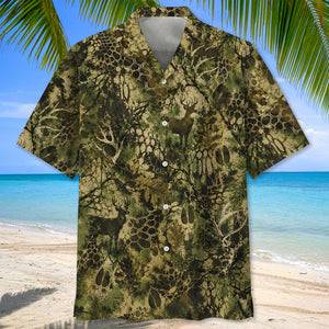 Deer Hunting Hex Camo Hawaiian Shirt