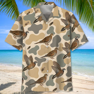 Hunting Quail Camouflage Hawaiian Shirt