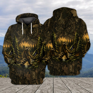 Raccoon Camouflage Hunting All Over Print