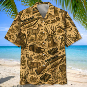 Vintage Deer Hunting Hawaiian Shirt