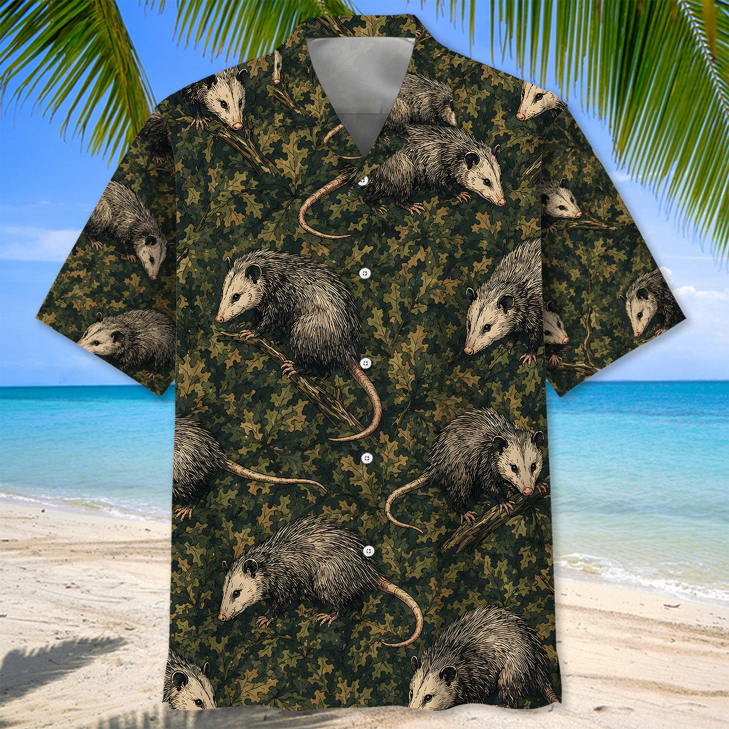 Opossum Woodland Hawaiian Shirt