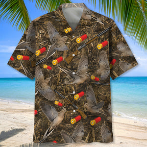 Vintage Camouflage Dove Hunting Hawaiian Shirt