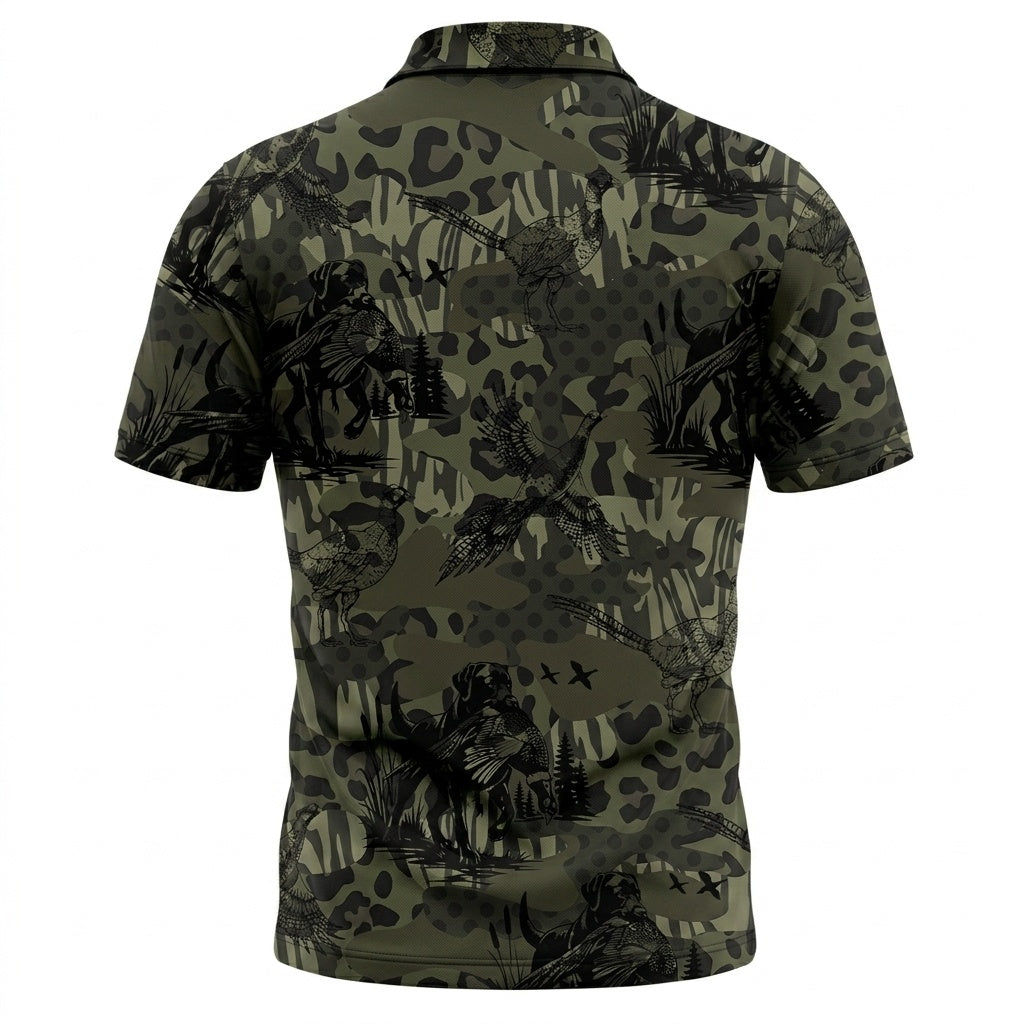 Camouflage Pheasant Hunting Men Polo Shirt