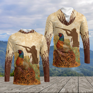 Vintage Wild Pheasant Hunting Flower Camo All Over Print Shirt