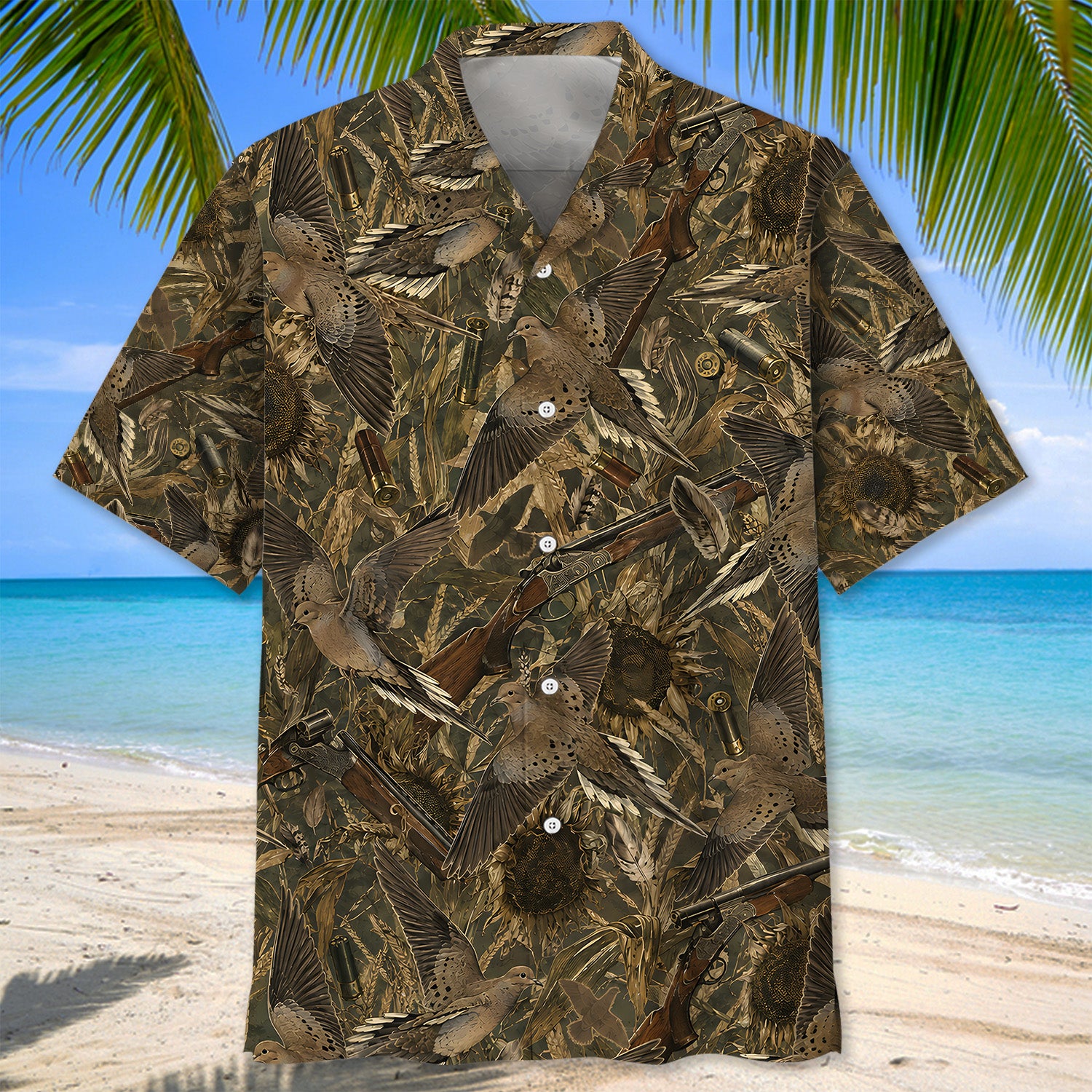 Camouflage Dove Hunting Hawaiian Shirt