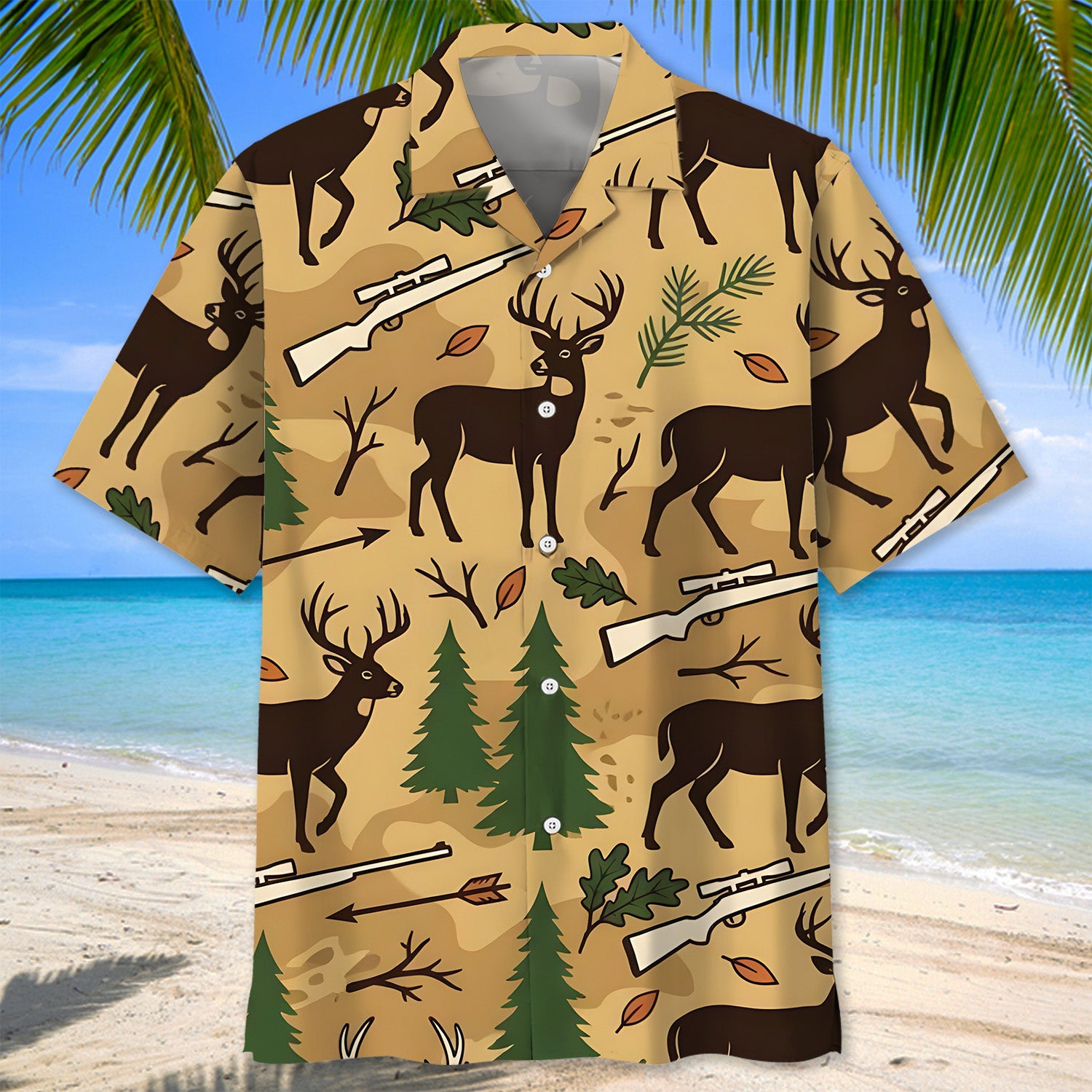 Deer Hunting Forest Hawaiian Shirt