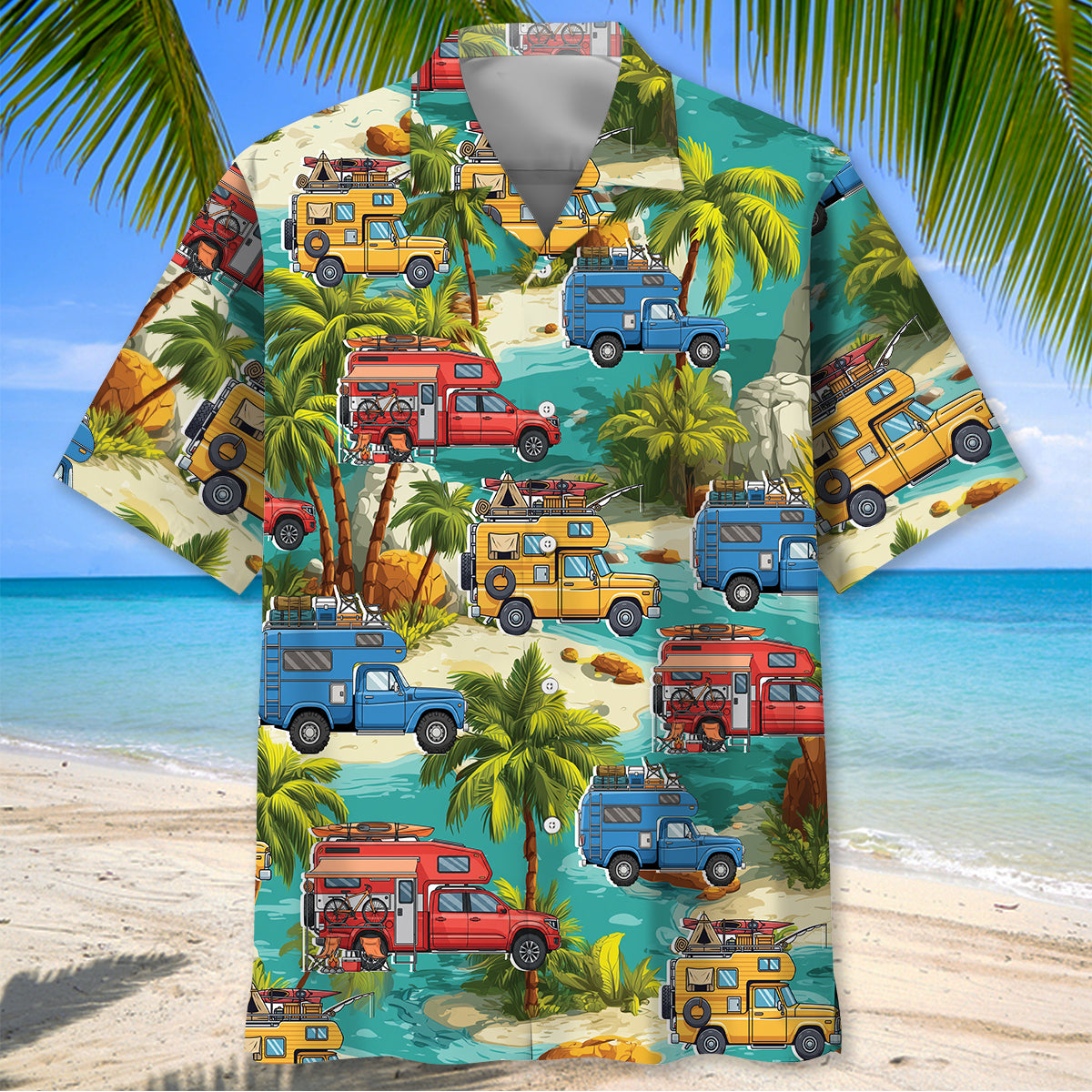 Truck Camper Funny Hawaiian Shirt