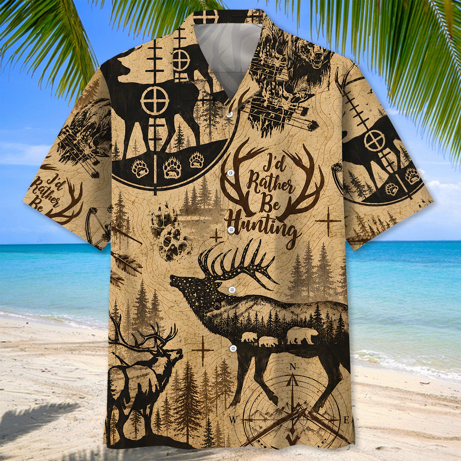Deer I'd Rather Be Hunting Hawaiian Shirt