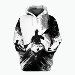 Black And White Kayaking Lover All Over Print Shirt