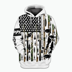 Custom Name Crappie Fish Black All Over Print Shirt