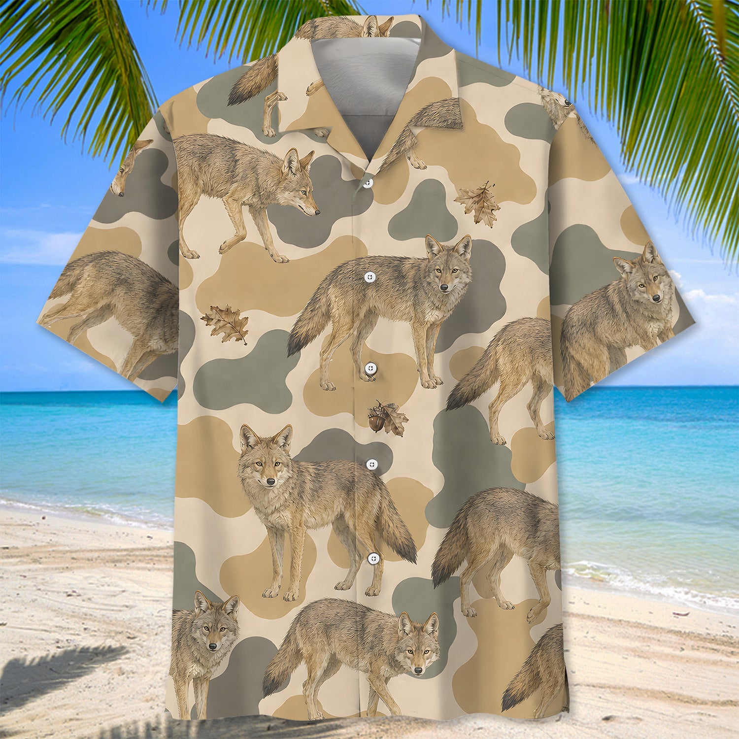 Coyote Camouflage Hawaiian Shirt
