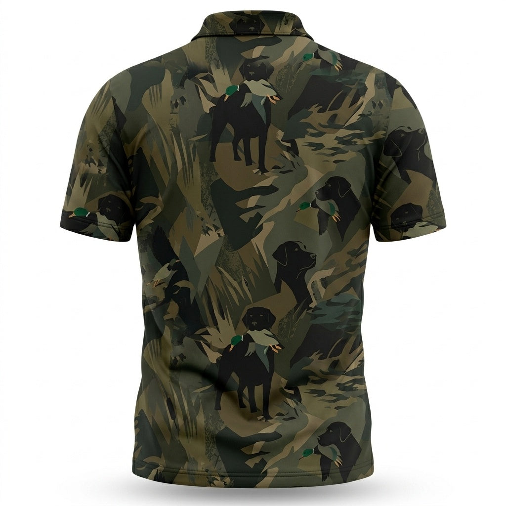 Mallard Duck Retriever Camouflage Polo Men Shirt