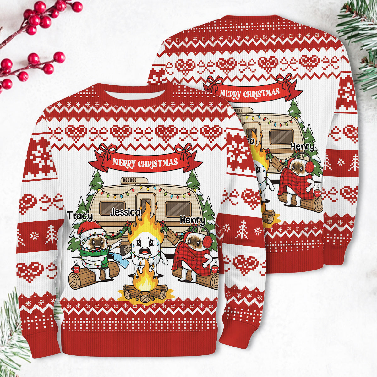 Burnt Marshmallow Xmas Ugly Sweater