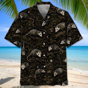 Opossum Camo Forest Hawaiian Shirt