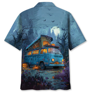 Haunted Camper Van Halloween Hawaiian Shirt